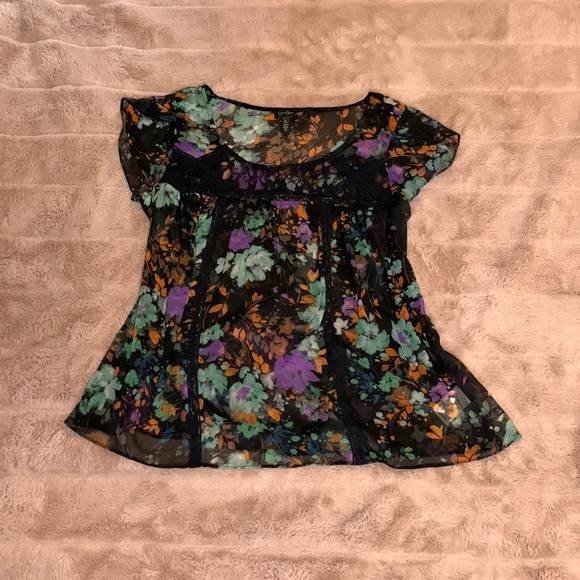 Jessica Simpson sheer floral top - XL - Picture 2 of 8